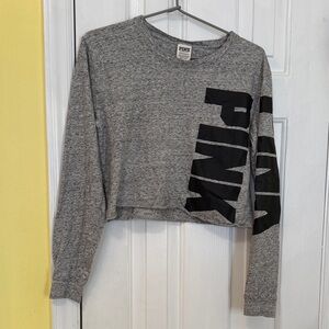 PINK Victoria's Secret Heather Gray Crop Top